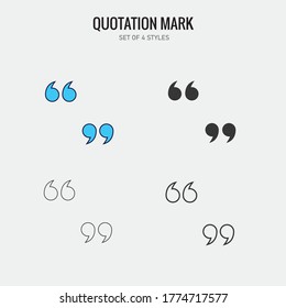quotation marks vector icon quotes