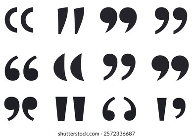 quotation marks vector. quote icon