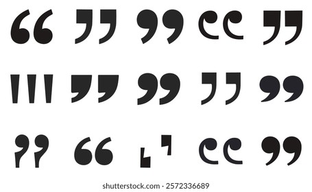 quotation marks vector. quote icon