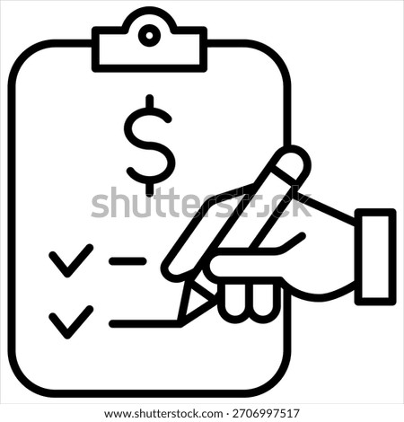 Quotation Outline Icon Illustration Vector