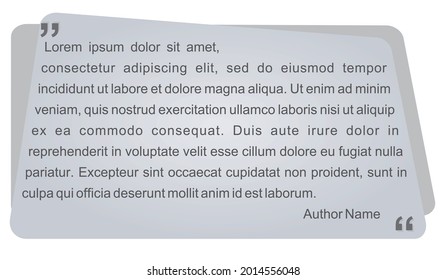 Quotation plate banner. vector illustration