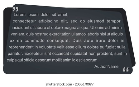 Quotation plate banner. vector illustration