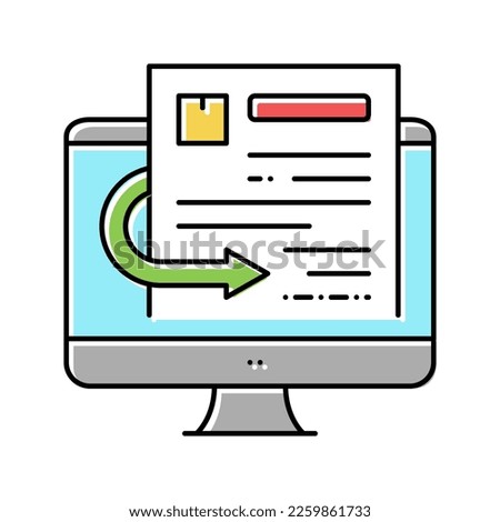 quotation requests color icon vector. quotation requests sign. isolated symbol illustration