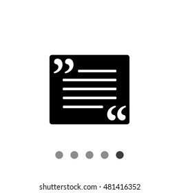 Quotation simple icon