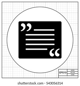 Quotation simple icon