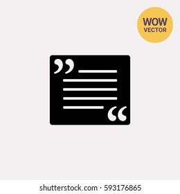 Quotation simple icon