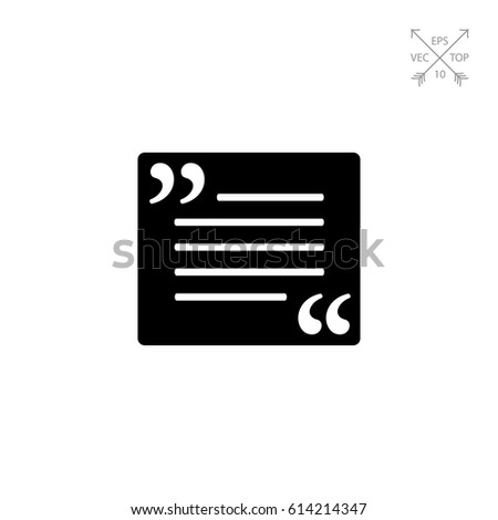 Quotation simple icon
