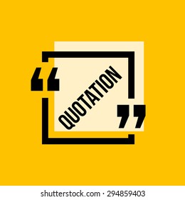 Quotation Speech banner. Quote vector set icon.