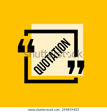 Quotation Speech banner. Quote vector set icon.