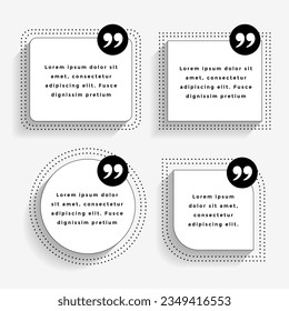 quotation speech bubble template for social communication or advise vector