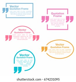 Quotation. Quotation speech bubbles set. Testimonial sign Vector