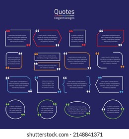 Quotation speech. Quote box frames amazing color