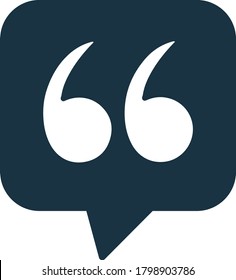 Quotation symbol icon / vector graphics