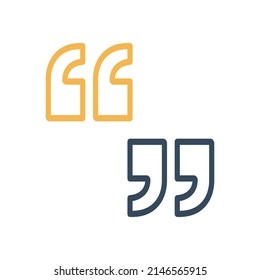 Quotation Vector icon which is suitable for commercial work and easily modify or edit it

