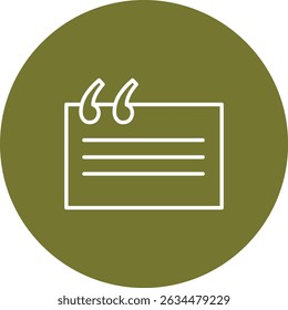 Quotation Vector Line Circle Icon Design
