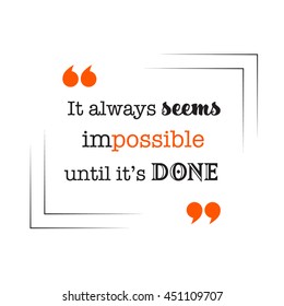 Quotation vector template. Vector quote form with conceptual brackets design. Quote template with speech bubble. Orange and black business card for information / text on white. Motivational quote.