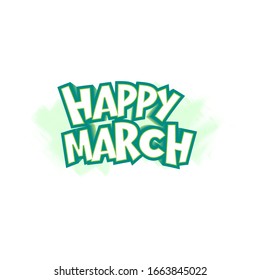 Cita sobre el mes de marzo, cita primaveral. Diseño perfecto para tarjetas de felicitación, carteles, pantalones en T, banners, invitaciones para imprimir o cualquier diseño