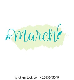 Quote about march month, spring time quote. Perfect design for greeting cards, posters, T-shirts, banners, print invitations, or any design