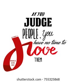 Quote about people and love in vector lettering