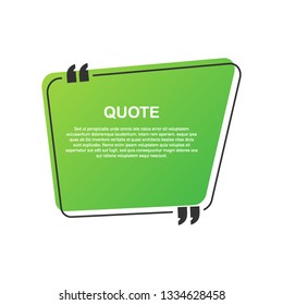 Quote background . Creative Modern Material Design Quote template. Vector stock illustration.