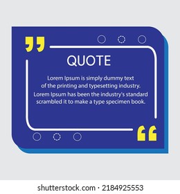 Quote background . Creative Modern Material Design Quote template. Vector illustration.