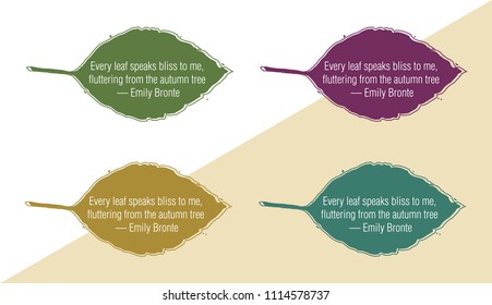 Quote background Leaf vector