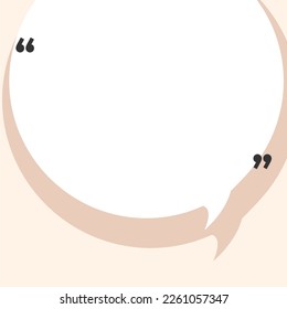 Quote background pastel aesthetic feed social media vector editable Remark Quotes Template box cream circle motif Bubble Template Vector Set post design frame blank copy space banner modern space