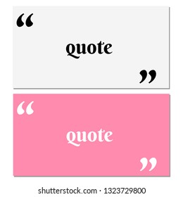 Quote background vector. Quote bubble vector template