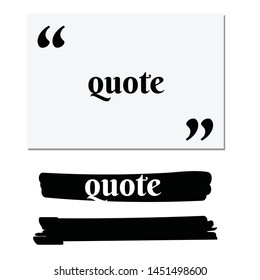 Quote background vector. Quote bubble vector template