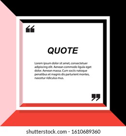 Quote background vector. Creative Modern Material Design Quote template. Text lettering of an inspirational saying.