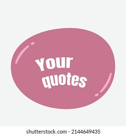 quote balloon design with harmonious colors