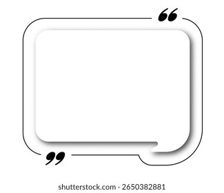 Quote banner with copy space speech bubble