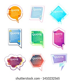 Quote banner template vector design