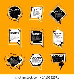 Quote banner template vector design no2