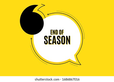 Quote banner with text. End of Season Sale. Special offer price sign. Advertising Discounts symbol. Texting quote template. Creative quotation marks design. Repetition statement. Vector