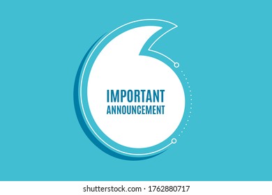 Bieten Sie Banner mit Text an. Wichtige Ankündigung. Sonderangebot-Schild. Symbol für Werberabatte. Textvorlage für Zitate Kreatives Notierungsmarken-Design. Wiederholungserklärung Vektorgrafik