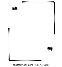 Quote blank card. Vector quote empty space. For card, gifts, mail. Empty quotes space illustration