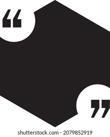 Quote blank speech citation bubble for text vector