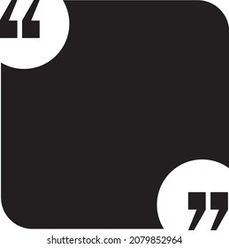 Quote blank speech citation bubble for text vector