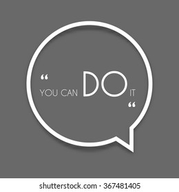 Quote Blank Template. Quote Bubble. Message & Comment Frame. Vector illustration