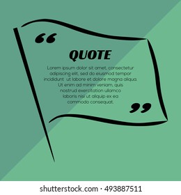 Quote blank template. Empty template, information, text. Flag Quote form.