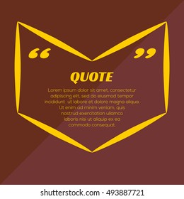 Quote blank template. Empty template, information, text. Quote form.