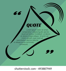 Quote blank template. Empty template, information, text. Quote form.