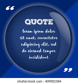 Quote blank template. Quote form in blue and white colors.