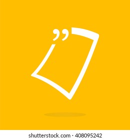 Quote blank template. Review bubble. Print design. Quote form. Review template vector. Vector poster. Empty template. Circle business card template, paper sheet, information, text