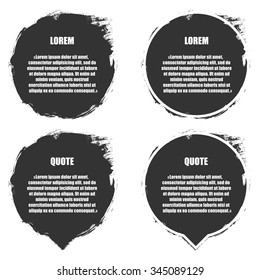 Quote Blank Template. Round Template Vector Set.