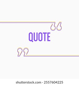 Quote. Blank template. Speech Bubble. Flat vector illustration