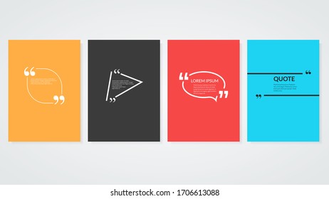 Plantilla de presupuesto en blanco| Juego de pósters de burbujas de voz| Plantilla de diseño de vectores con lugar para frases