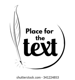 Quote blank. Vector illustration for design, poster, greeting card or invitation.