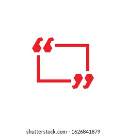 Quote blanks and red frame design